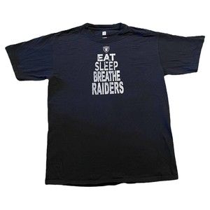 Raiders Eat Sleep Breathe Raiders VF Imagewear Black T-shirt Mens Size L